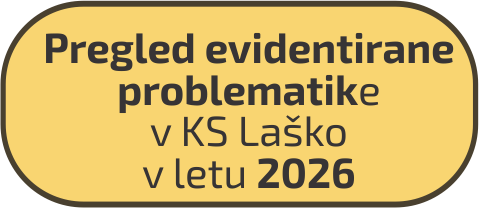 Pregled evidentirane problematike v KS Laško v letu 2026